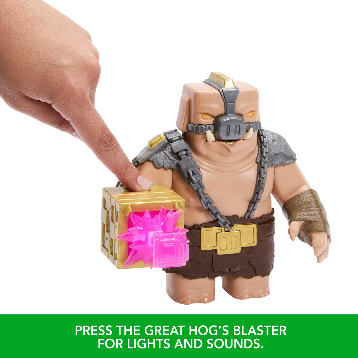 Minecraft Battle Mode Great Hog Large Action Figure, Lights & Sounds, Inspired By A Minecraft Movie