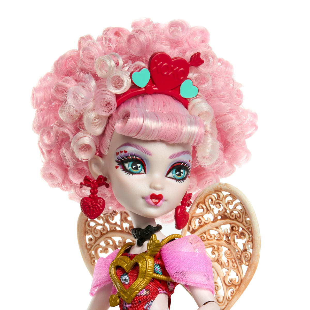 Monster High Scary Sweet Birthday Cupid Asteria Doll in Party Dress With Balloon & Gift
