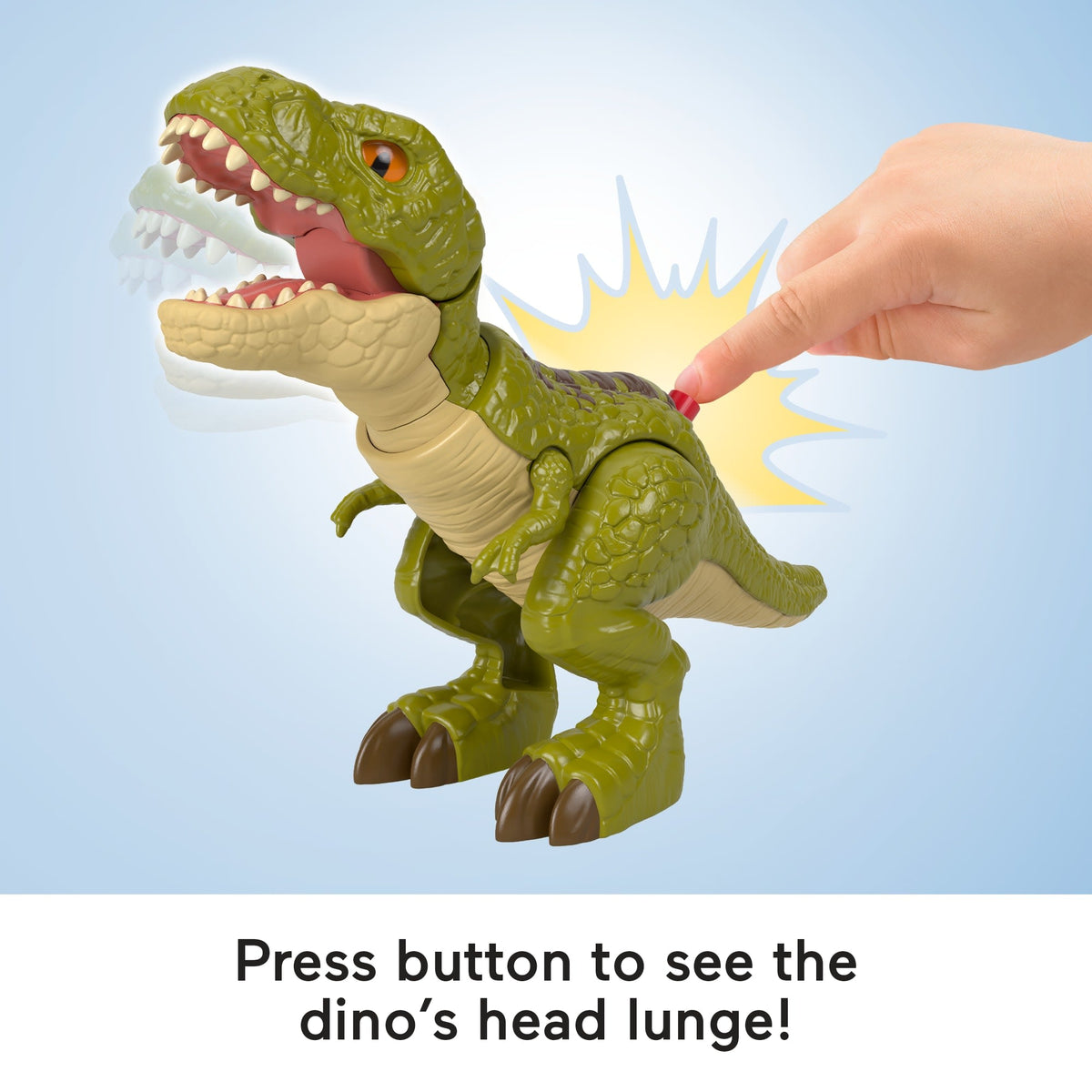 Fisher-Price Imaginext Jurassic World Rebirth Tyrannosaurus Rex Dinosaur Action Figure With Motion