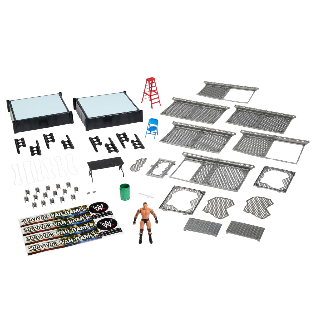 WWE Survivor War Games Playset With Randy Orton Action Figure, 2 Rings, Cage & 5 Accessories
