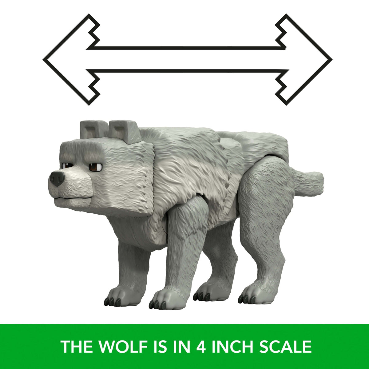 Minecraft Dennis The Wolf Action Figure & Accessories, 3.25-Inch Toy Set Inspired By A Minecraft Movie