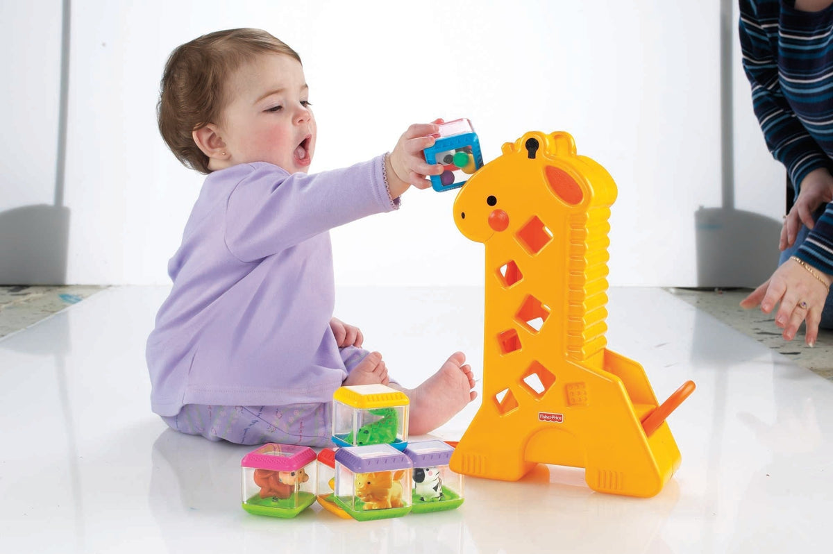 Fisher-Price Brinquedo para Bebês Girafa com Blocos