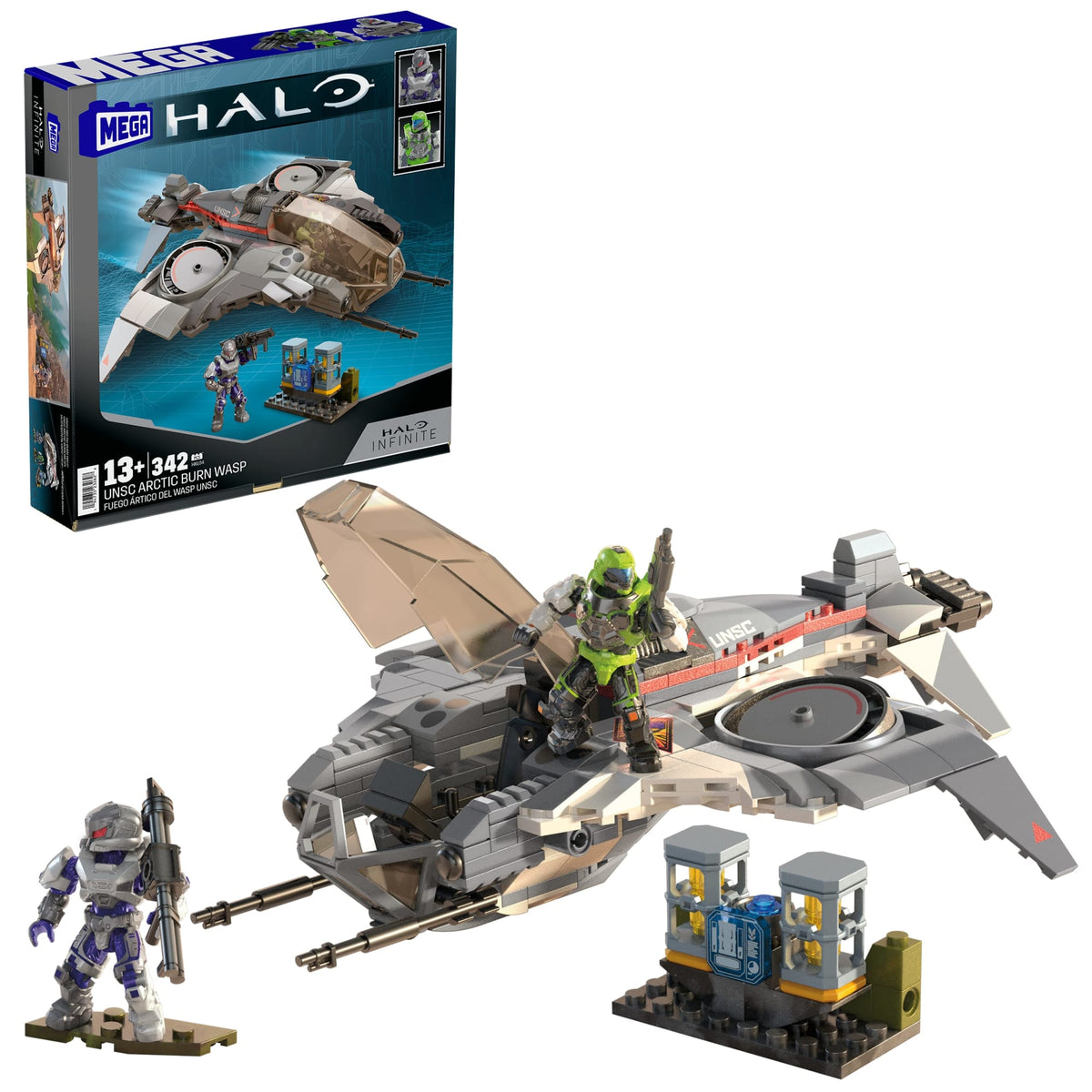 MEGA Halo UNSC Arctic Burn Wasp Building Toy Kits (342 Pieces) For Adults