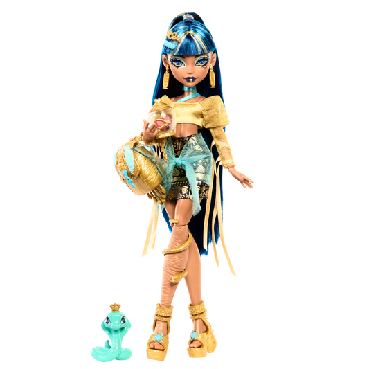 Monsterhigh-Cleo de Nile-Poupée Avec Animal et Accessoires
