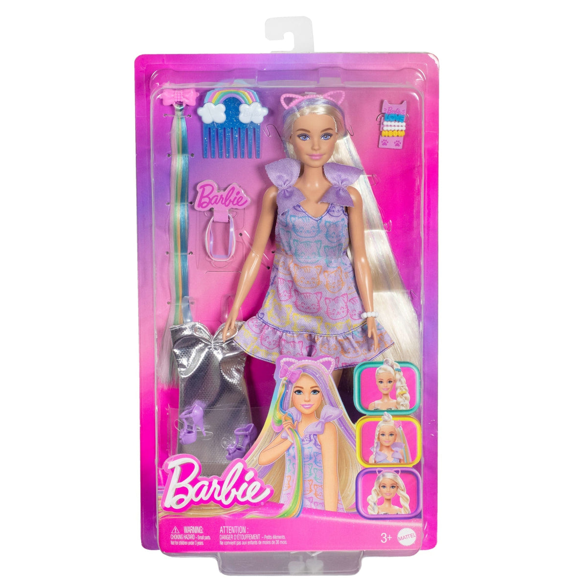 Barbie Fun & Fancy Doll & Accessories, Blonde Fashion Doll With Extra-Long Hair & 2 Looks