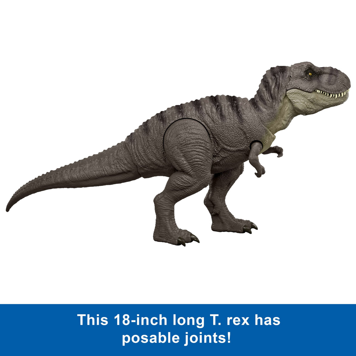 Jurassic World Rebirth Tyrannosaurus Rex Action Figure, Dinosaur Toy, T-Rex Chomp Attack