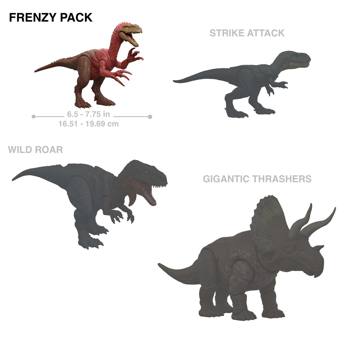 Jurassic World Rebirth Frenzy Pack Beipiaosaurus Dinosaur Figure, Authentic Toy, Digital Play