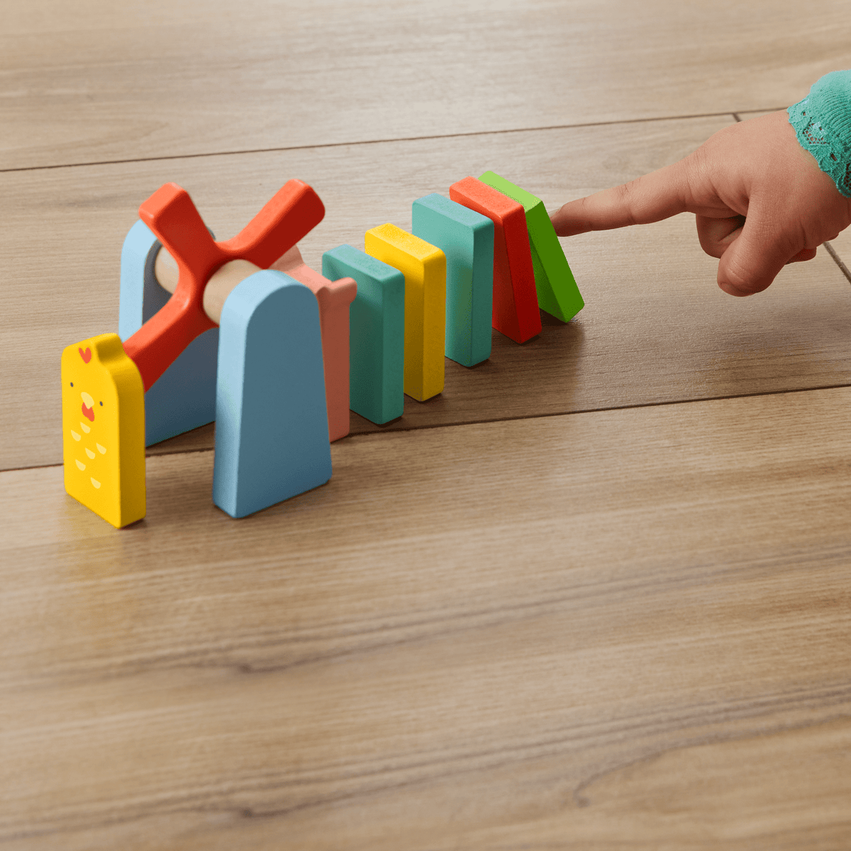 Fisher-Price  Coffret de Jeu Dominos en Bois, 72Éléments en Bois