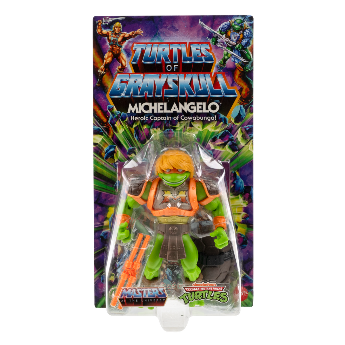 Motu Origins Turtles Of Grayskull Michelangelo Action Figure Toy, TMNT Masters Of The Universe