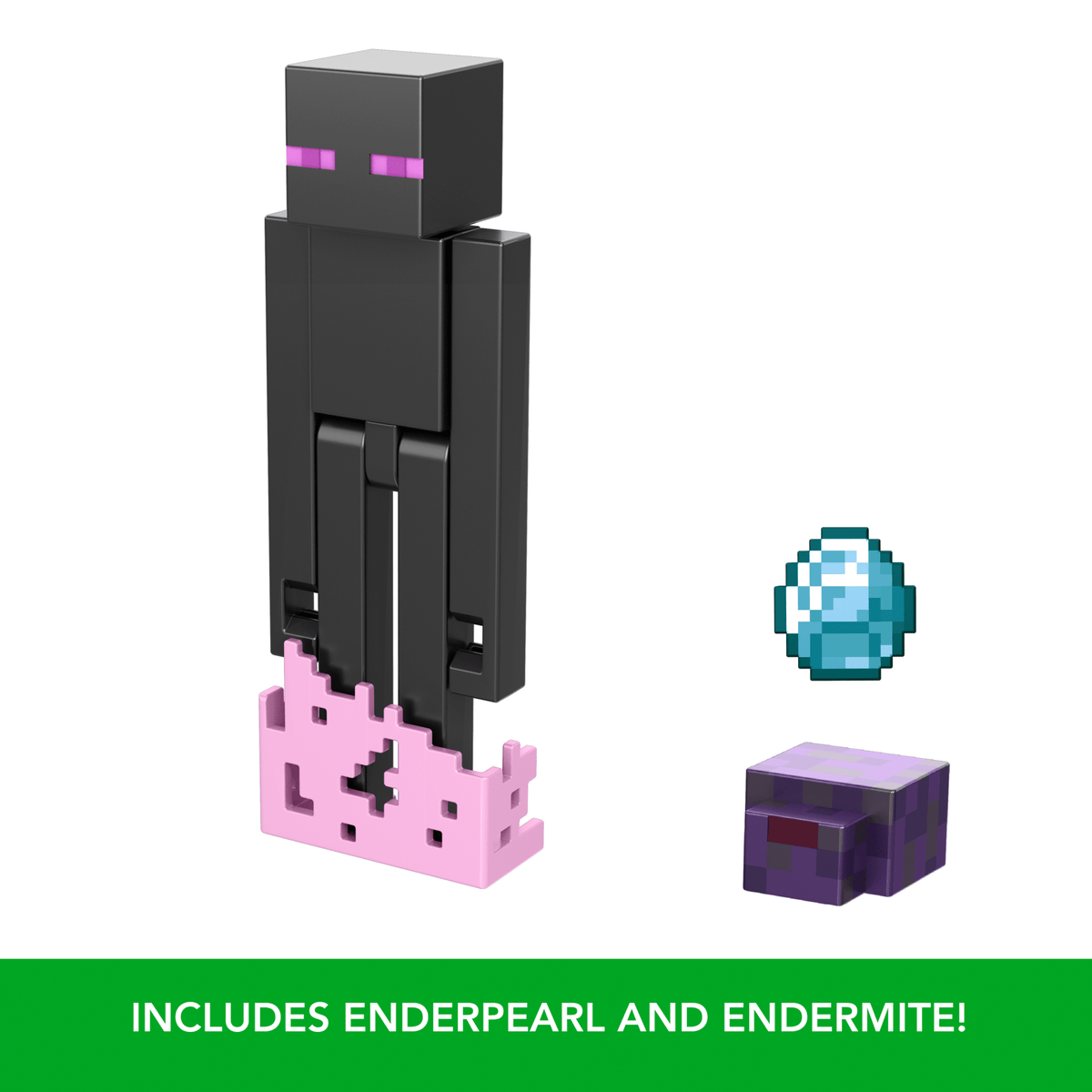 Minecraft Action Figures & Accessories Collection, 3.25-in Scale & Pixelated Design (Characters May Vary)