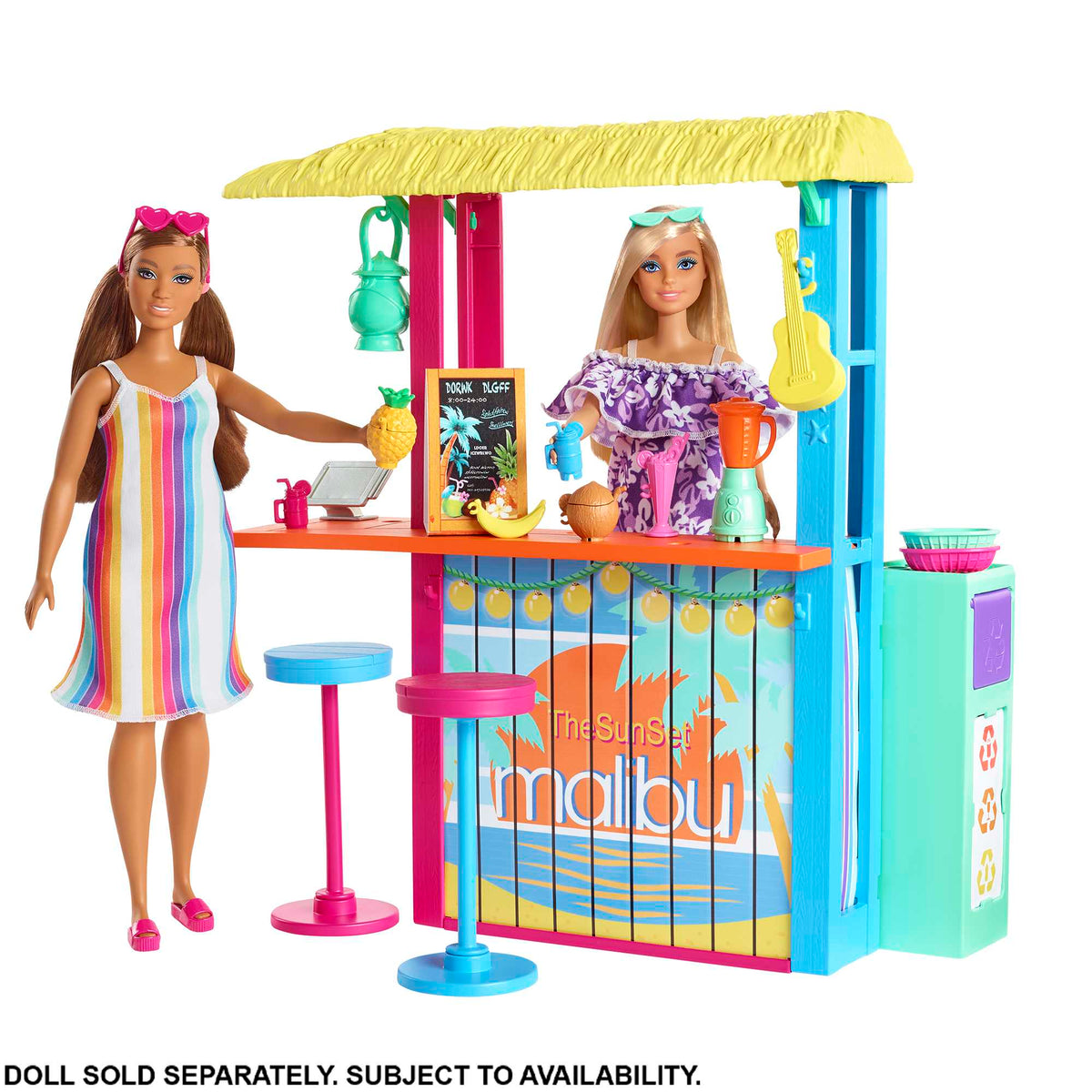 Barbie Loves The Ocean Beach Shack Playset, Made From Recycled Plastics