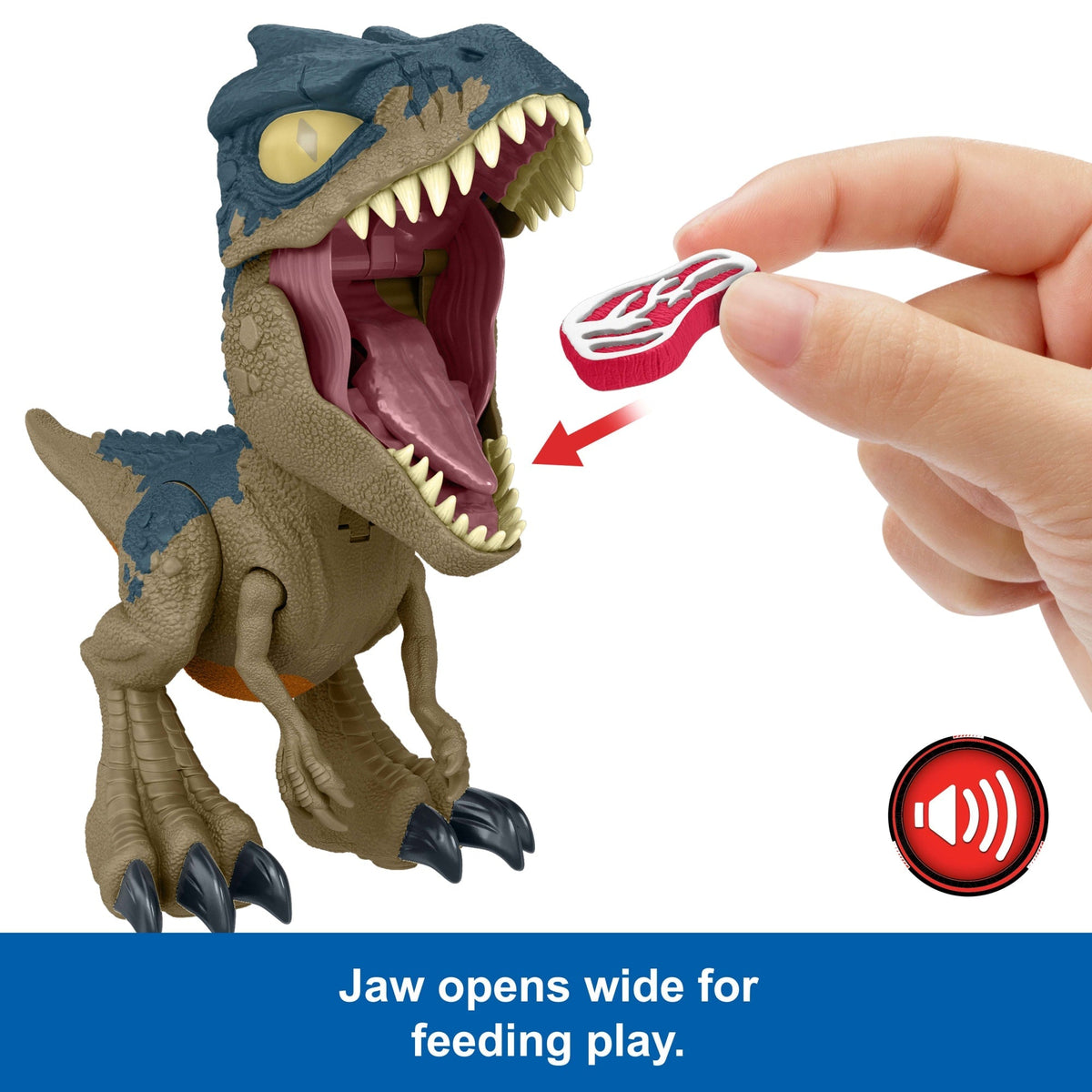 Jurassic World: Chaos Theory MEGA Roar Allosaurus Dinosaur Toy With Sound & Stretchable Jaw