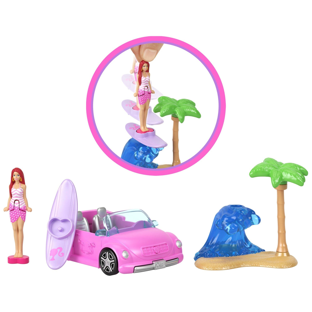 Barbie  Mini Barbieland  Coffret Véhicule et Poupée  Décapotable