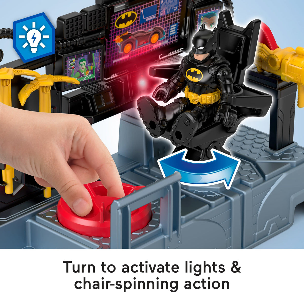 Imaginext DC Super Friends Bat Command Center Playset With Lights & Batman Figure