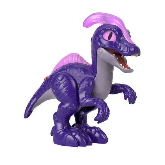 Imaginext Jurassic World Dinosaur Parasaurolophus XL Figure With Lights & Sounds, 10-inch Toy