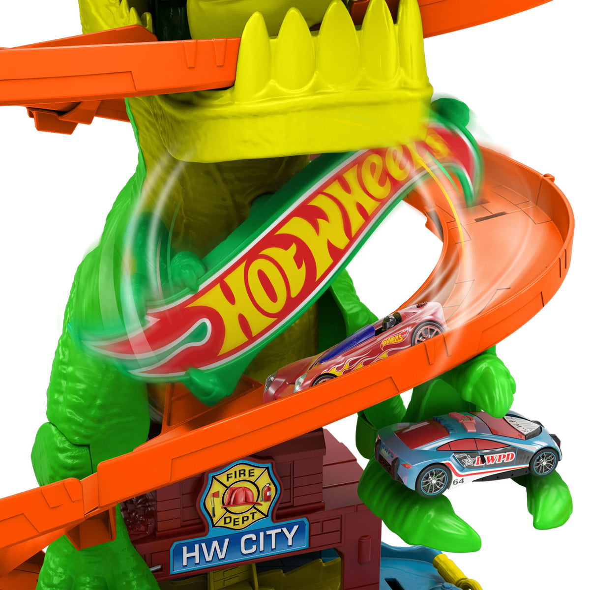 Hot Wheels  Ville  Échelle1:64  Coffret  T-Rex Bataille de Feu